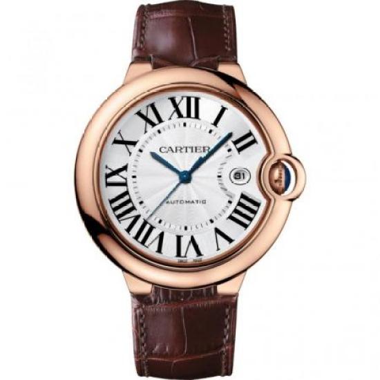 Cartier Ballon Bleu 2824 Automatic Rose Gold Men's Watch 42mm - AF Factory, Leather Strap Cartier Ballon Bleu 2824 Automatic Rose Gold Men's Watch 42mm - AF Factory, Leather Strap