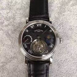 Patek Philippe Celestial Replica - Black Dial, 9015 Movement