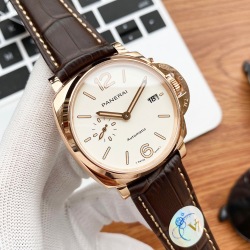 Panerai PAM687 White Dial Leather Strap Women's