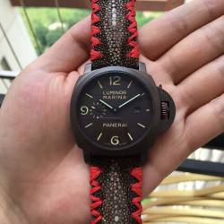 Panerai Manta Ray Watch Black Case Slim Hands