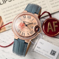 Cartier Ballon Bleu NH05 Automatic Rose Gold Women's Watch 33mm - AF Factory, Champagne Dial