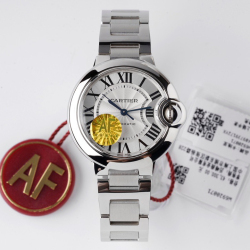 Cartier Ballon Bleu NH05 Automatic White Dial Steel Bracelet Women's Watch 33mm - AF Factory
