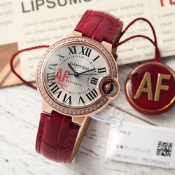 Cartier Ballon Bleu NH05 Automatic Rose Gold Women's Watch 33mm - AF Factory, Sunray Dial