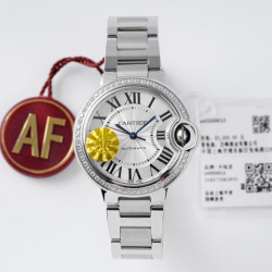 Cartier Ballon Bleu NH05 Automatic Diamond Women's Watch 33mm - AF Factory, Steel