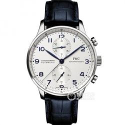 IWC Portuguese Chronograph IW371446 Blue Hands Men's Automatic - ZF V2, 40.9mm