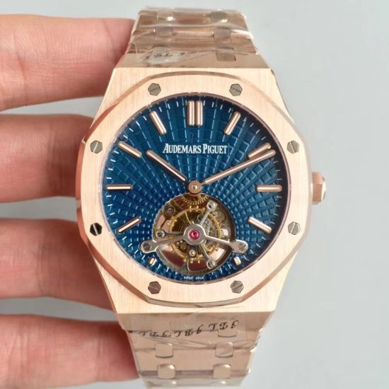 Audemars Piguet Royal Oak Blue Dial Tourbillon 26510ST.OO.1220ST.01 with Asian Seagull Manual Winding Tourbillon Movement - Pin Buckle Audemars Piguet Royal Oak Blue Dial Tourbillon 26510ST.OO.1220ST.01 with Asian Seagull Manual Winding Tourbillon Movement - Pin Buckle