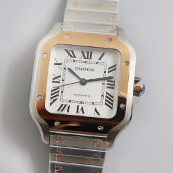 Cartier Santos Two-Tone Rose Gold Quick Release Steel Bracelet - V6 Factory