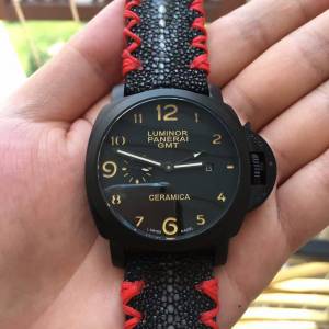 Panerai Manta Ray Watch Black Case Vintage Dial