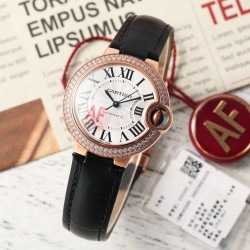 Cartier Ballon Bleu NH05 Automatic Rose Gold Women's Watch 33mm - AF Factory, Double Diamonds