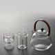 Hand-blown glass teapot, stove-safe teapot, thickened high-temperature-resistant lifting beam kettle,tea-separating teapot,housewarming gift