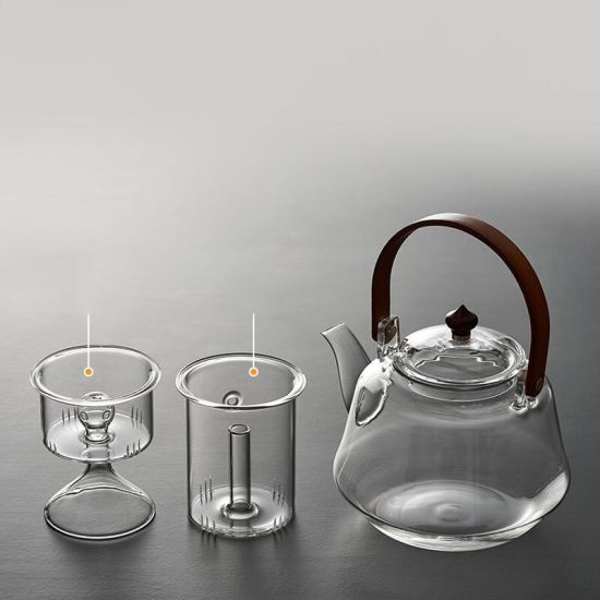Hand-blown glass teapot, stove-safe teapot, thickened high-temperature-resistant lifting beam kettle,tea-separating teapot,housewarming gift Hand-blown glass teapot, stove-safe teapot, thickened high-temperature-resistant lifting beam kettle,tea-separating teapot,housewarming gift