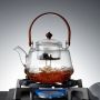 Hand-blown glass teapot, stove-safe teapot, thickened high-temperature-resistant lifting beam kettle,tea-separating teapot,housewarming gift