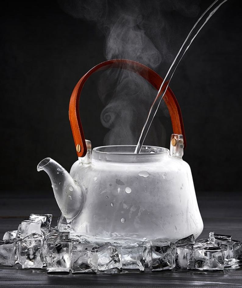 Hand-blown glass teapot, stove-safe teapot, thickened high-temperature-resistant lifting beam kettle,tea-separating teapot,housewarming gift
