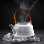 Hand-blown glass teapot, stove-safe teapot, thickened high-temperature-resistant lifting beam kettle,tea-separating teapot,housewarming gift