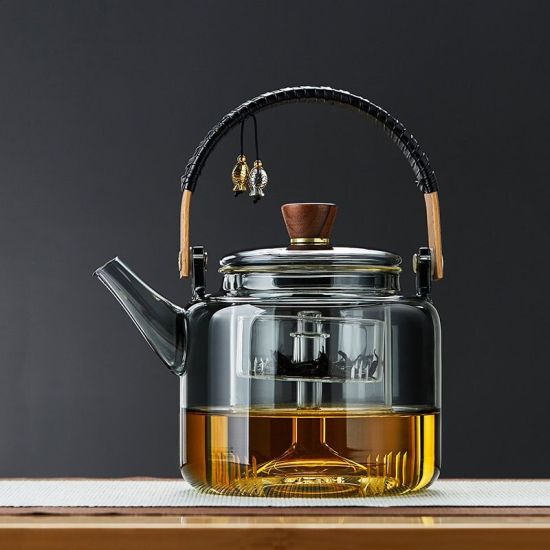 High temperature resistant glass steaming teapot | High temperature resistant large capacity kettle | Glass handle kettle | Tea kettle High temperature resistant glass steaming teapot | High temperature resistant large capacity kettle | Glass handle kettle | Tea kettle