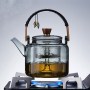 High temperature resistant glass steaming teapot | High temperature resistant large capacity kettle | Glass handle kettle | Tea kettle