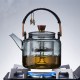 High temperature resistant glass steaming teapot | High temperature resistant large capacity kettle | Glass handle kettle | Tea kettle