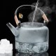 High temperature resistant glass steaming teapot | High temperature resistant large capacity kettle | Glass handle kettle | Tea kettle