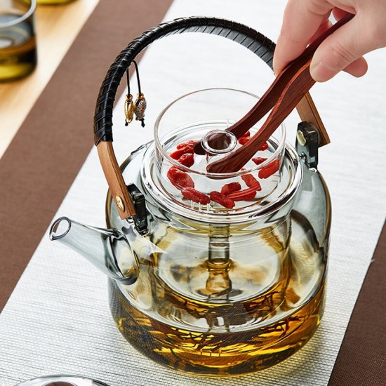 High temperature resistant glass steaming teapot | High temperature resistant large capacity kettle | Glass handle kettle | Tea kettle High temperature resistant glass steaming teapot | High temperature resistant large capacity kettle | Glass handle kettle | Tea kettle