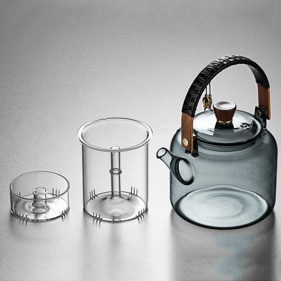 High temperature resistant glass steaming teapot | High temperature resistant large capacity kettle | Glass handle kettle | Tea kettle High temperature resistant glass steaming teapot | High temperature resistant large capacity kettle | Glass handle kettle | Tea kettle