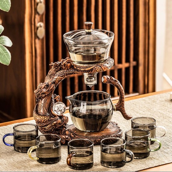 Glass automatic tea set | Household teapot | Kung Fu tea set | Creative magnetic tea set | Tea party tea set | Customized tea set Glass automatic tea set | Household teapot | Kung Fu tea set | Creative magnetic tea set | Tea party tea set | Customized tea set