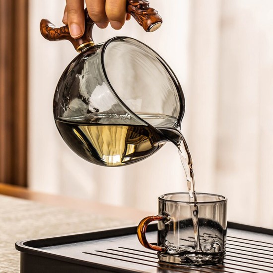 Glass automatic tea set | Household teapot | Kung Fu tea set | Creative magnetic tea set | Tea party tea set | Customized tea set