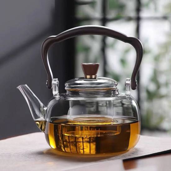 Glass teapot | High temperature resistant glass kettle | Glass tea set | Teapot | Glass teapot | Tea party tea set | Customized tea set