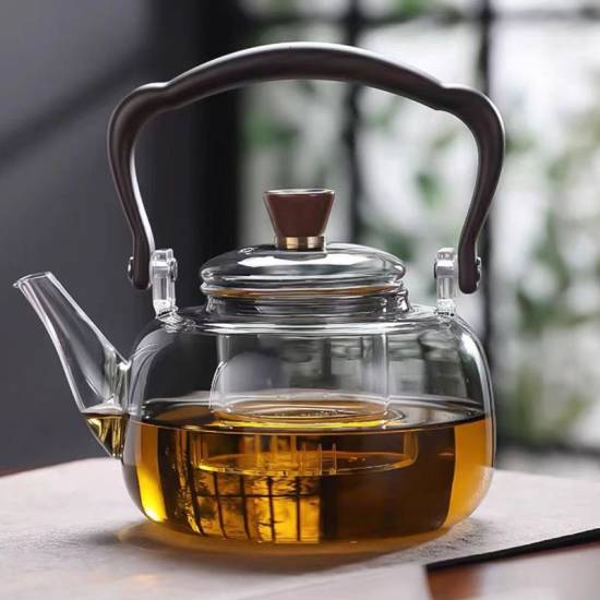 Glass teapot | High temperature resistant glass kettle | Glass tea set | Teapot | Glass teapot | Tea party tea set | Customized tea set