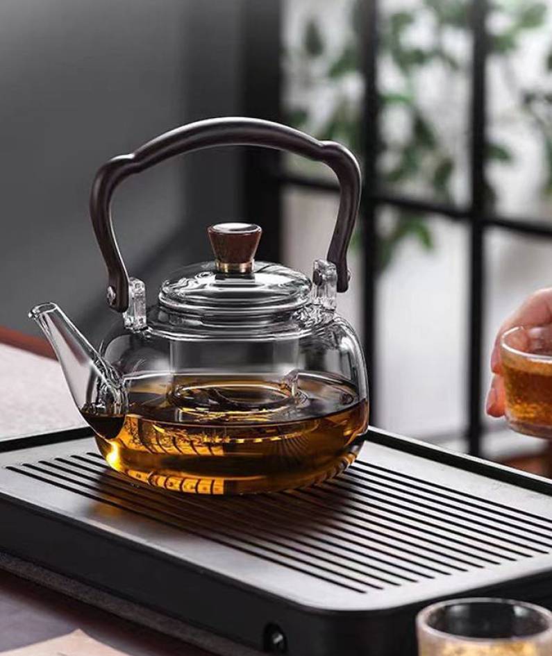 Glass teapot | High temperature resistant glass kettle | Glass tea set | Teapot | Glass teapot | Tea party tea set | Customized tea set
