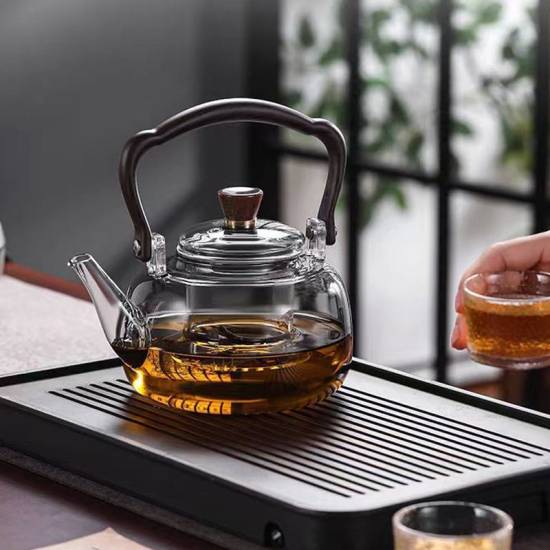 Glass teapot | High temperature resistant glass kettle | Glass tea set | Teapot | Glass teapot | Tea party tea set | Customized tea set