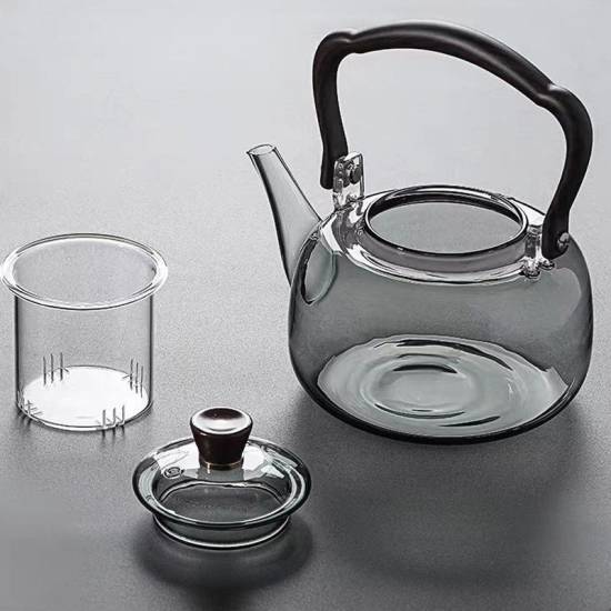 Glass teapot | High temperature resistant glass kettle | Glass tea set | Teapot | Glass teapot | Tea party tea set | Customized tea set