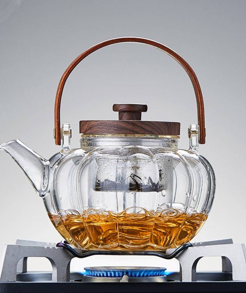 Glass teapot | Tea steamer | High temperature resistant kettle | Household lifting beam | Teapot | Flower teapot | Customized tea set