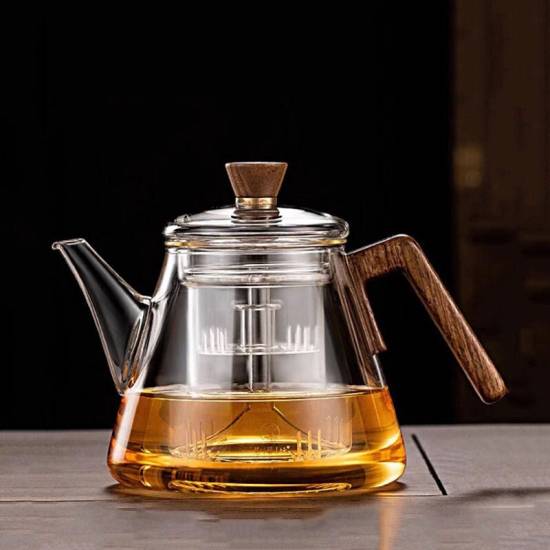 Glass teapot | High temperature resistant glass steaming teapot | Thickened glass kettle | Integrated steaming teapot Glass teapot | High temperature resistant glass steaming teapot | Thickened glass kettle | Integrated steaming teapot