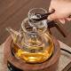 Glass teapot | High temperature resistant glass steaming teapot | Thickened glass kettle | Integrated steaming teapot