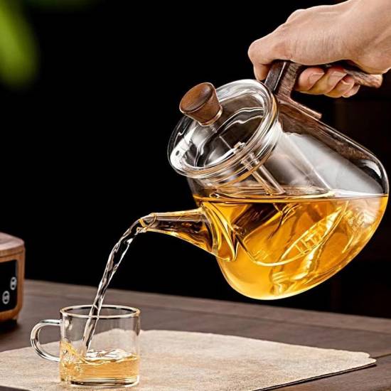 Glass teapot | High temperature resistant glass steaming teapot | Thickened glass kettle | Integrated steaming teapot Glass teapot | High temperature resistant glass steaming teapot | Thickened glass kettle | Integrated steaming teapot