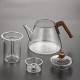 Glass teapot | High temperature resistant glass steaming teapot | Thickened glass kettle | Integrated steaming teapot