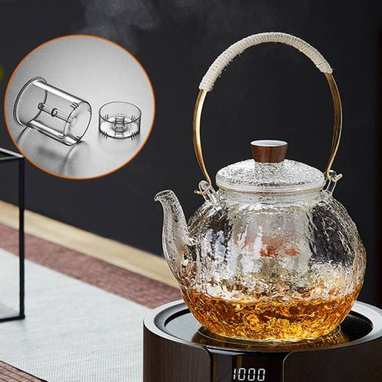 Glass steaming teapot | High temperature resistant electric ceramic stove kettle | Open flame household kettle | Teapot | Glass tea set Glass steaming teapot | High temperature resistant electric ceramic stove kettle | Open flame household kettle | Teapot | Glass tea set