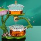 Automatic tea set | Glass tea set | Kung Fu tea set | Creative lotus leaf glass automatic tea set | Tea party tea set