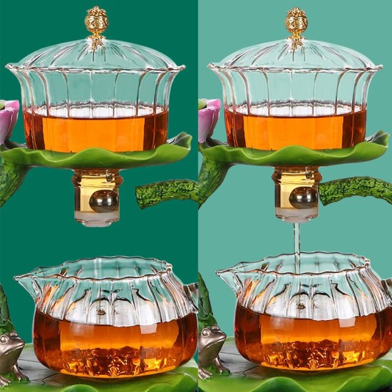 Automatic tea set | Glass tea set | Kung Fu tea set | Creative lotus leaf glass automatic tea set | Tea party tea set Automatic tea set | Glass tea set | Kung Fu tea set | Creative lotus leaf glass automatic tea set | Tea party tea set