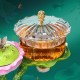 Automatic tea set | Glass tea set | Kung Fu tea set | Creative lotus leaf glass automatic tea set | Tea party tea set
