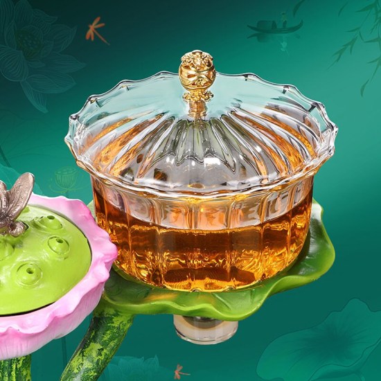Automatic tea set | Glass tea set | Kung Fu tea set | Creative lotus leaf glass automatic tea set | Tea party tea set Automatic tea set | Glass tea set | Kung Fu tea set | Creative lotus leaf glass automatic tea set | Tea party tea set