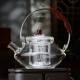 Full-length beam teapot | Thickened high-temperature-resistant glass steaming teapot | Flower teapot | Glass kettle | Tea party tea sets