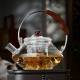 Full-length beam teapot | Thickened high-temperature-resistant glass steaming teapot | Flower teapot | Glass kettle | Tea party tea sets