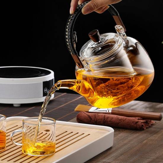 Glass teapot | Heat-resistant glass tea steamer | Thickened glass teapot | Tea party tea set | Flower teapot | Afternoon tea set Glass teapot | Heat-resistant glass tea steamer | Thickened glass teapot | Tea party tea set | Flower teapot | Afternoon tea set
