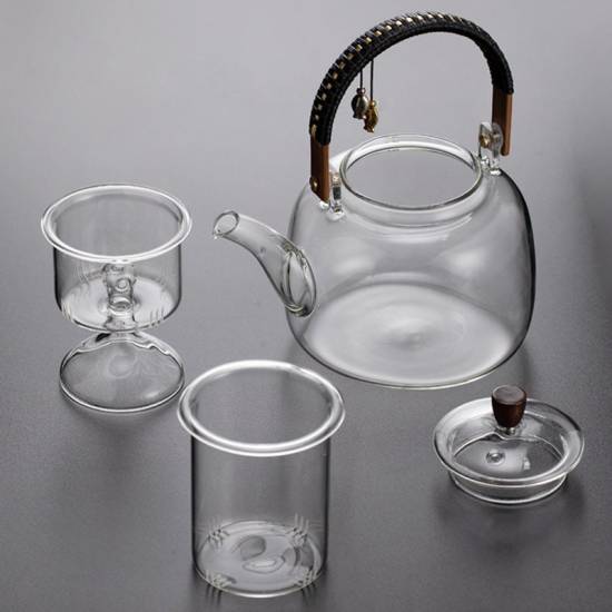 Glass teapot | Heat-resistant glass tea steamer | Thickened glass teapot | Tea party tea set | Flower teapot | Afternoon tea set Glass teapot | Heat-resistant glass tea steamer | Thickened glass teapot | Tea party tea set | Flower teapot | Afternoon tea set