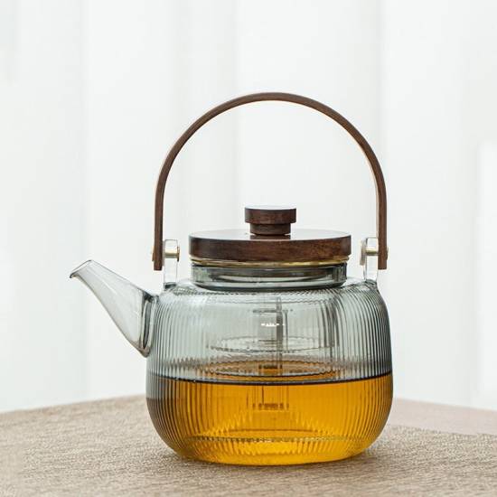 High temperature resistant glass teapot | Smoked gray glass teapot | Electric ceramic stove kettle | Lift kettle | Glass flower teapot