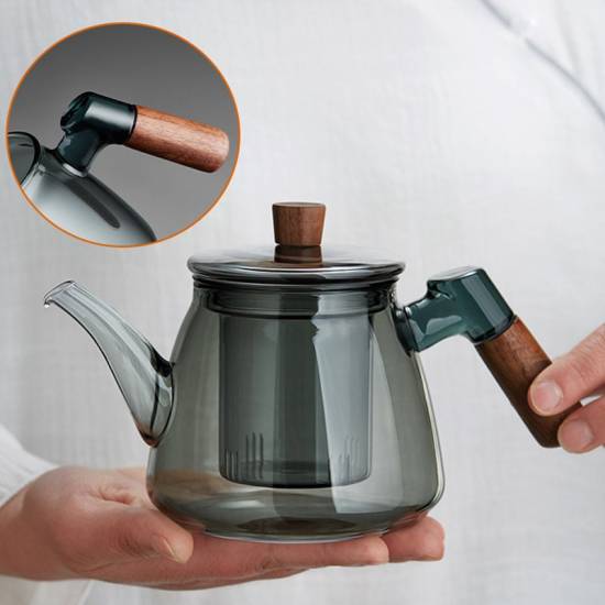 Glass teapot | High temperature resistant thickened tea water separation teapot | Flower teapot | Home | Brewing teapot | Kung Fu tea set