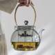 Glass handle kettle|Glass kettle steaming tea kettle|Tea boiling kettle|Flower tea kettle|Tea making kettle|Tea party tea set