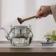 Glass handle kettle|Glass kettle steaming tea kettle|Tea boiling kettle|Flower tea kettle|Tea making kettle|Tea party tea set