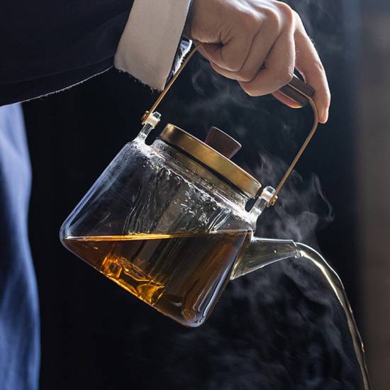 Teapot | High-temperature-resistant dual-purpose glass kettle that can be steamed over open flames | Lift kettle | Flower teapot